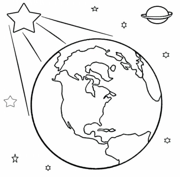 Земля раскраска для детей