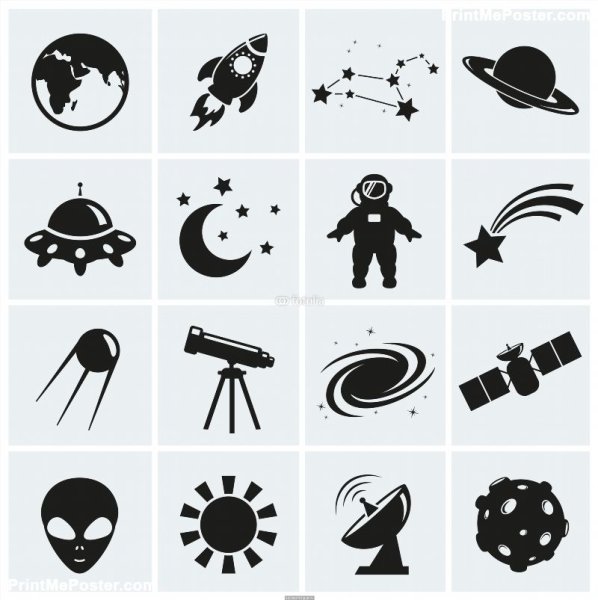 Силуэты на тему космос