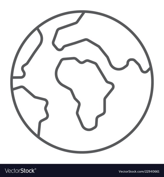 Контурное изображение земли