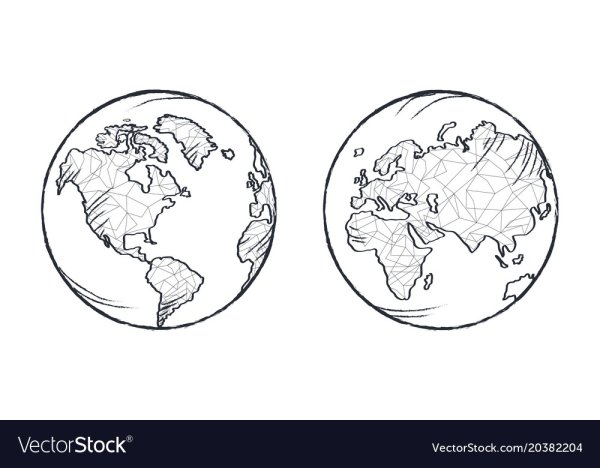 Земной шар с двух сторо