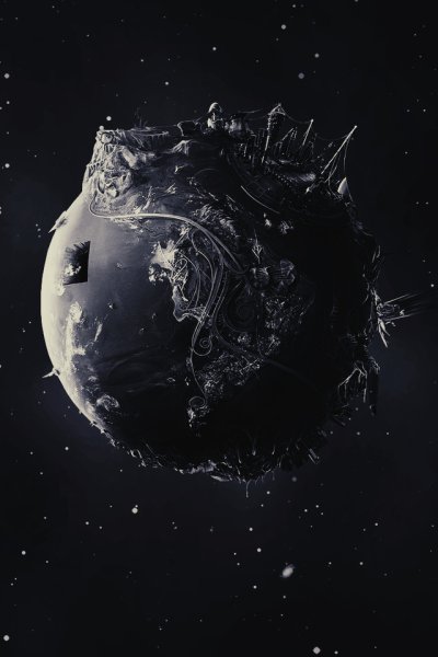 Космос черно белый