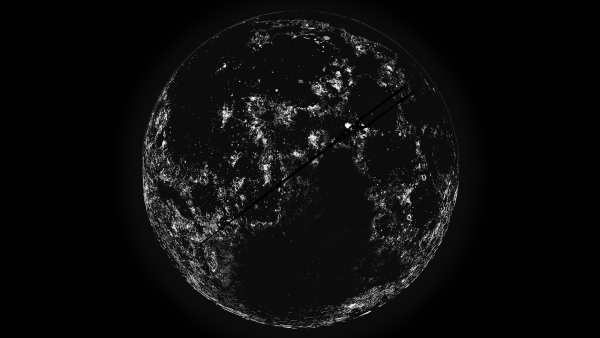 Луна на черном фоне