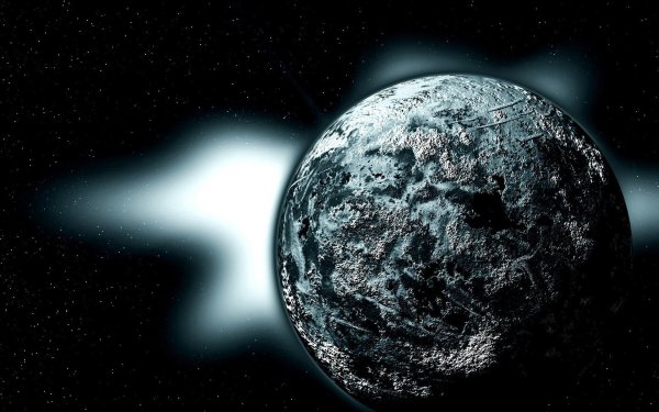 Планета на черном фоне