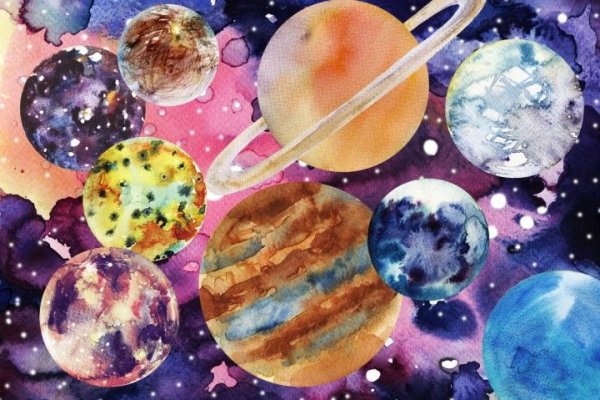 Солнечная система акварелью