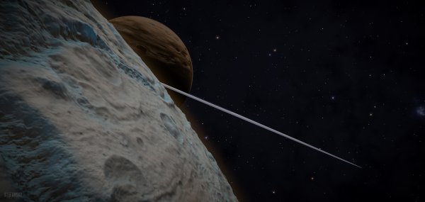 Самый длинный астероид похожий на космический корабль