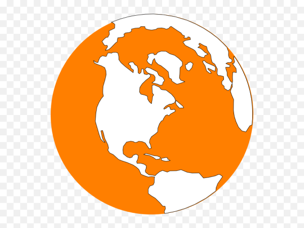 Глобус на оранжевом фоне