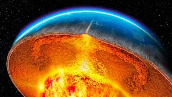 Структуры в мантии земли гиф