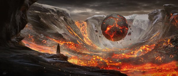 Лавовая река арт