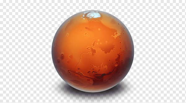 Планета Марс на прозрачном фоне