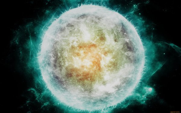 Цвет солнца в космосе