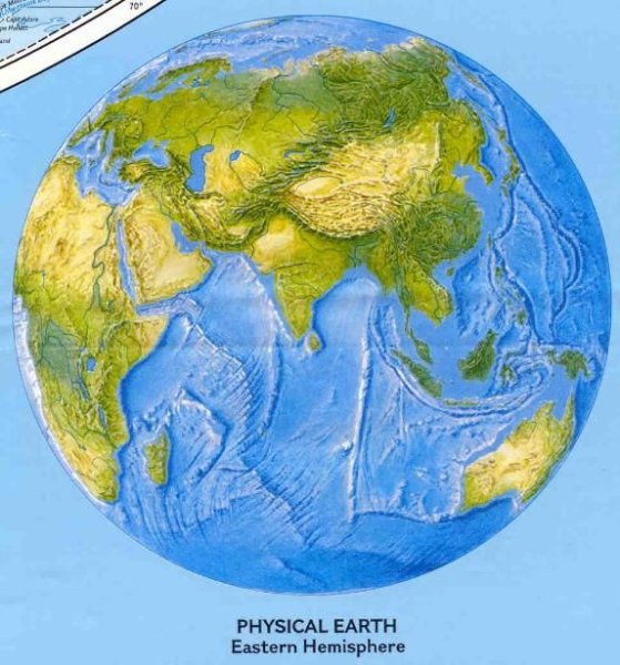 Планета земля Восточное полушарие