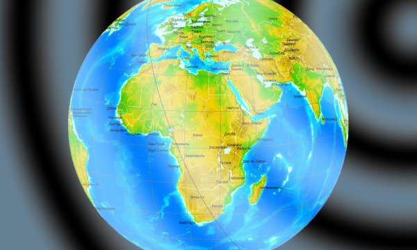 Планета земля Восточное полушарие