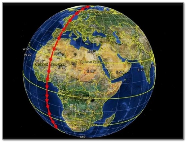 Меридианы 0 Гринвичский Меридиан