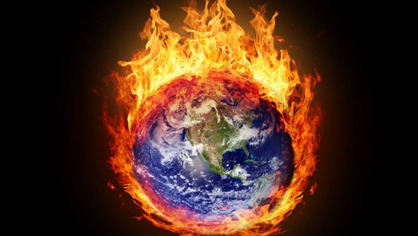 Планета земля горит