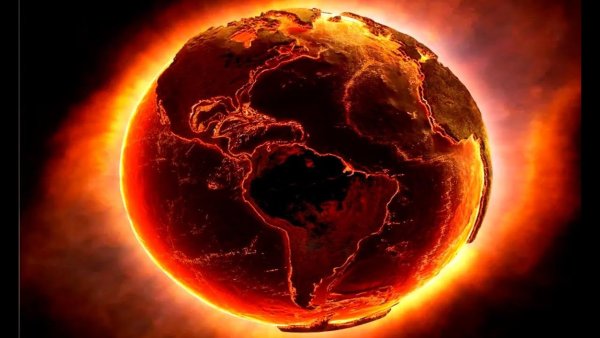 Горящая Планета земля