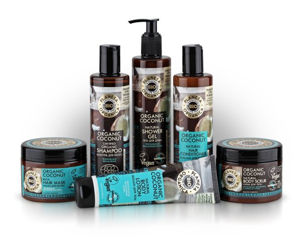 Planeta Organica / Organic Coconut / бальзам для волос натуральный, 280 мл.