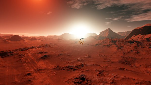 Закат на Марсе
