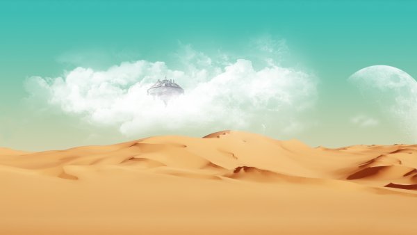 Небо пустыня арт