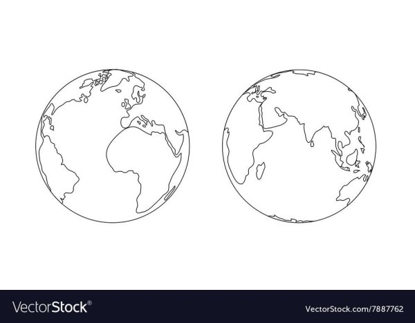 Контурное изображение земли