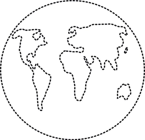Трафарет земли для детей
