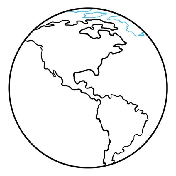 Планета земля рисунок карандашом