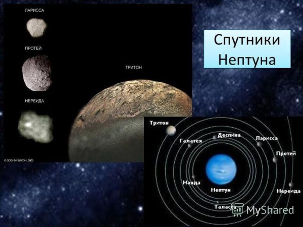 Спутники Нептуна Тритон и Нереида