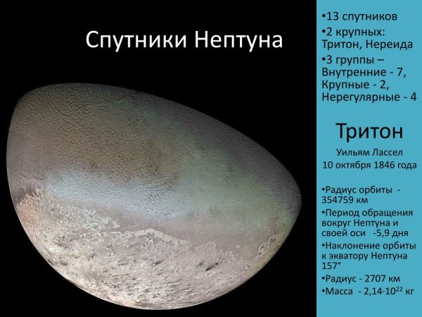 Спутники Нептуна Тритон и Нереида