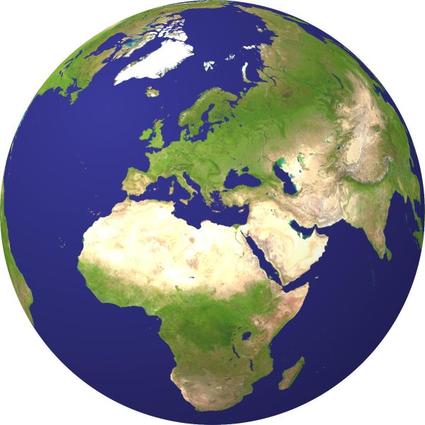 Евразия на земном шаре