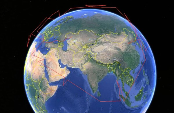 Полушария земли из космоса