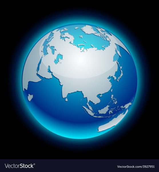 Евразия на земном шаре