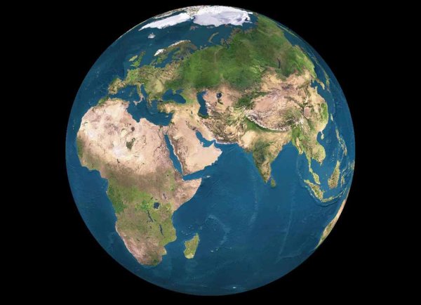 Планета земля из космоса Евразия Африка