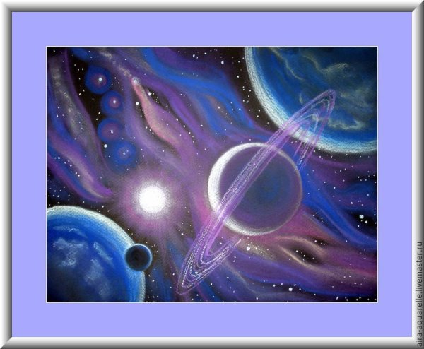 Космический пейзаж рисунок