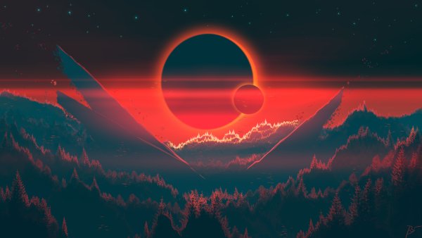 Солнечное затмение арт