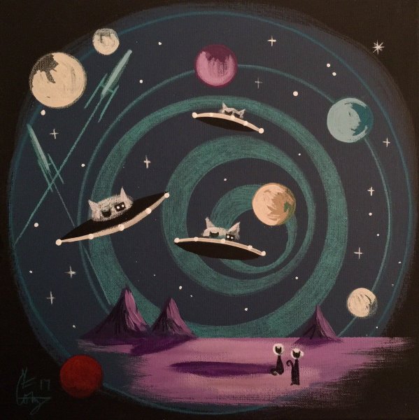 Планета кошек иллюстрации