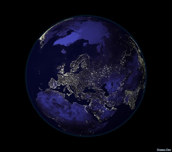 Ночная земля из космоса