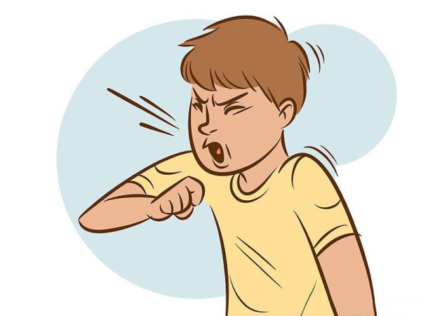 Человек кашляет мультяшный