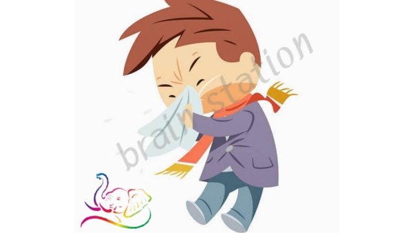 Человек чихает