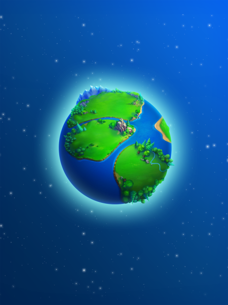 Земля мультяшная