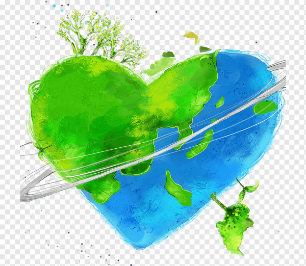 Планета земля в виде сердца
