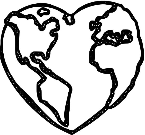 Земля в сердце раскраска