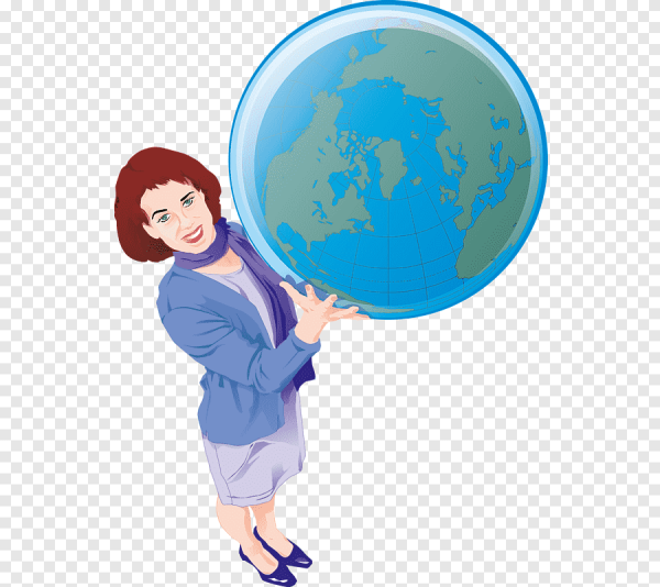 Преподаватель с глобусом