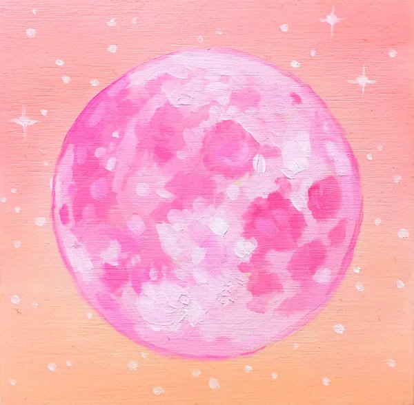Нарисованная розовая Планета