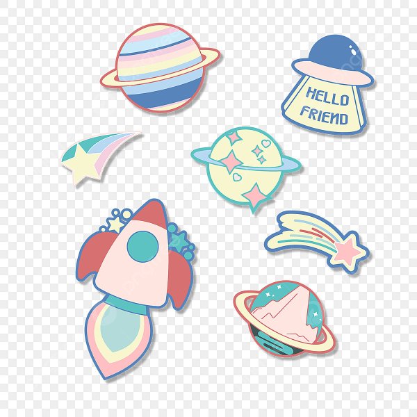 Стикеры космос вектор