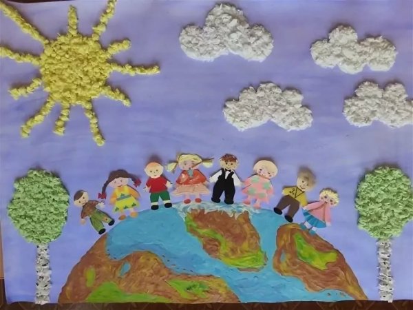 Аппликация на тему мир