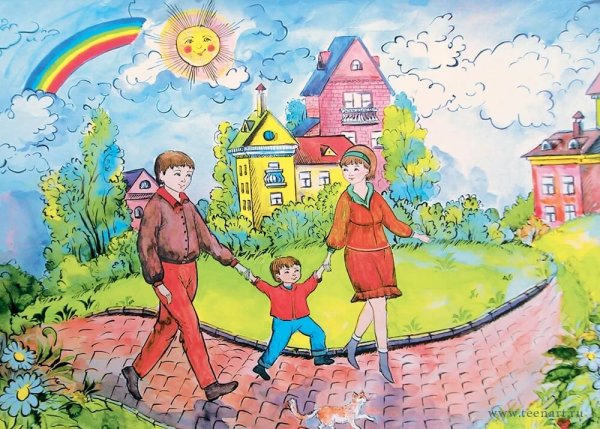 Город счастливого детства рисунок