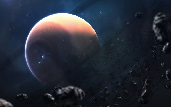 Пустынная Планета из космоса арт