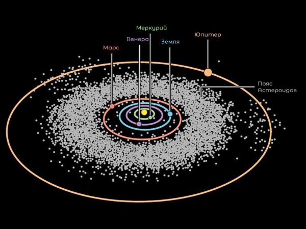Солнечная система с поясом астероидов и поясом Койпера