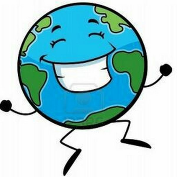 Планета земля с ручками и ножками