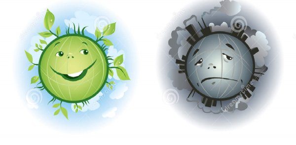 Планета чистая и загрязненная