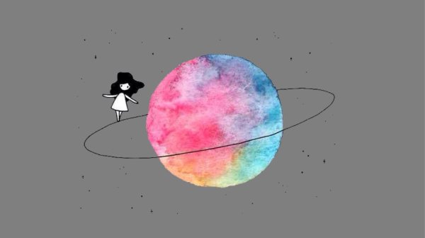 Рисунки для срисовки лёгкие космос